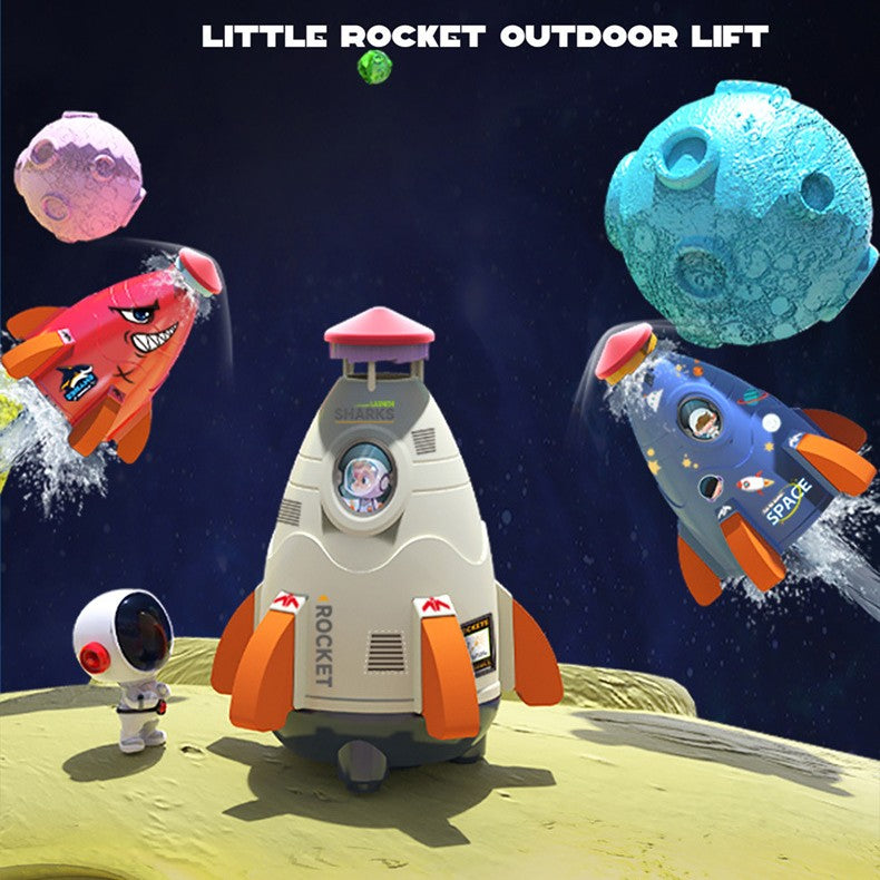 Kawaii Space Rocket Sprinkler Spinner Juguete de agua Niños Nuevo Cool