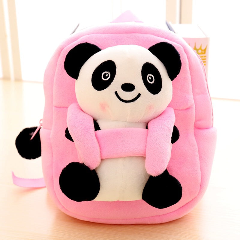 Kawaii Panda Girl Anime Cartoon Mochila de felpa Mochila escolar para niños