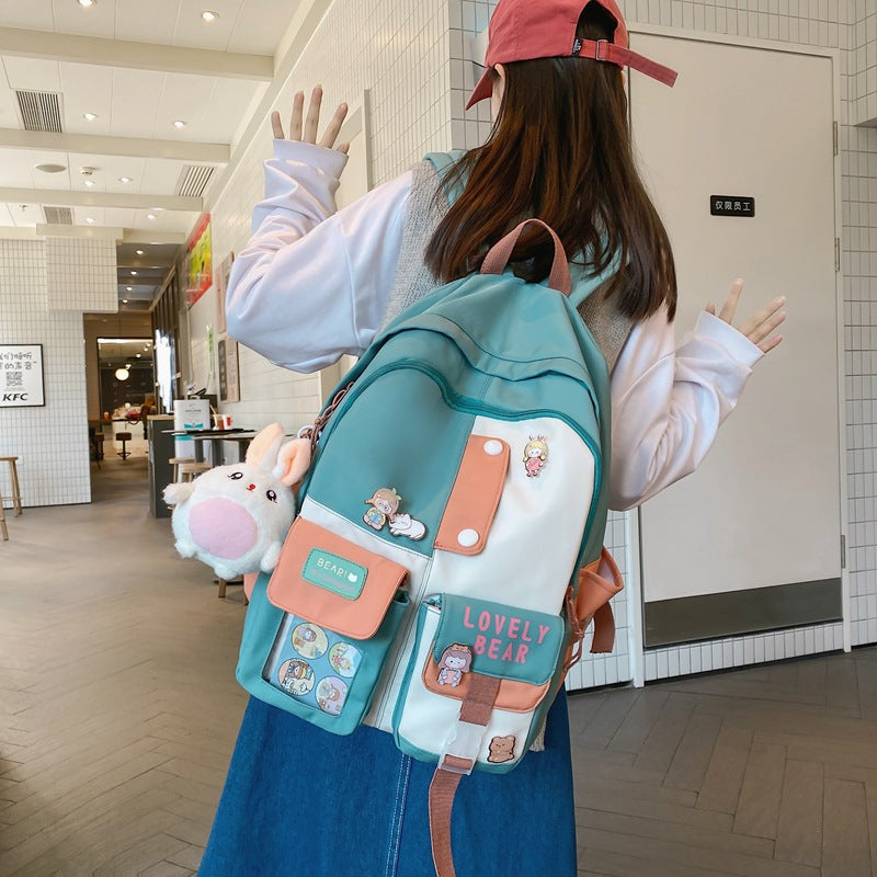 Kawaii Japonais Sac À Dos Love Bear Anime All-match Grande Capacité