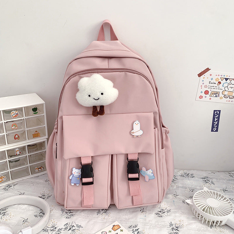 Kawaii Anime mode sac à dos lycée étudiant école mode sac à dos couleur unie