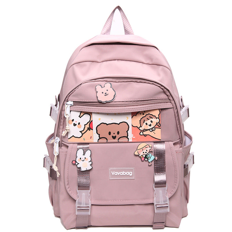 Mochila femenina japonesa Kawaii, mochila de gran capacidad con diseño de Anime bonito, moda Harajuku