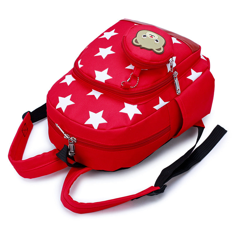 Kawaii Stars & Cute Bear School Mochila Hombro Moda Bolsa y Bear Nursery