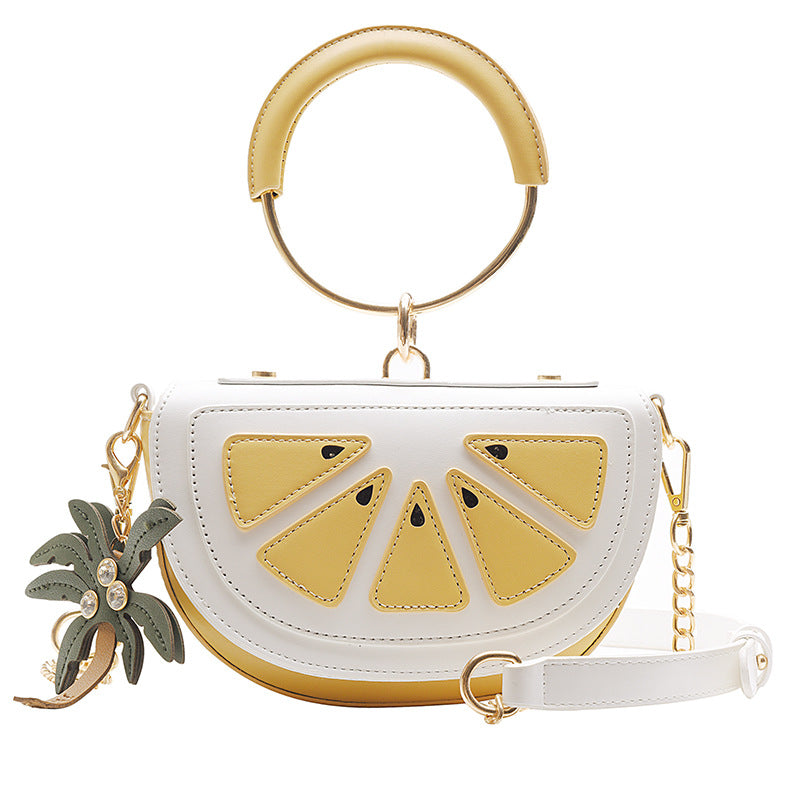 Kawaii Watermelon and Lemon Messenger Shoulder Bag Cute Fruit Design