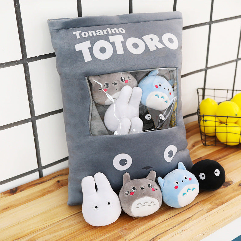 Kawaii Doll Cute Soft Peluche Snack Oreiller Pingouin, Avocat, Lapin, Corgi, Totoro