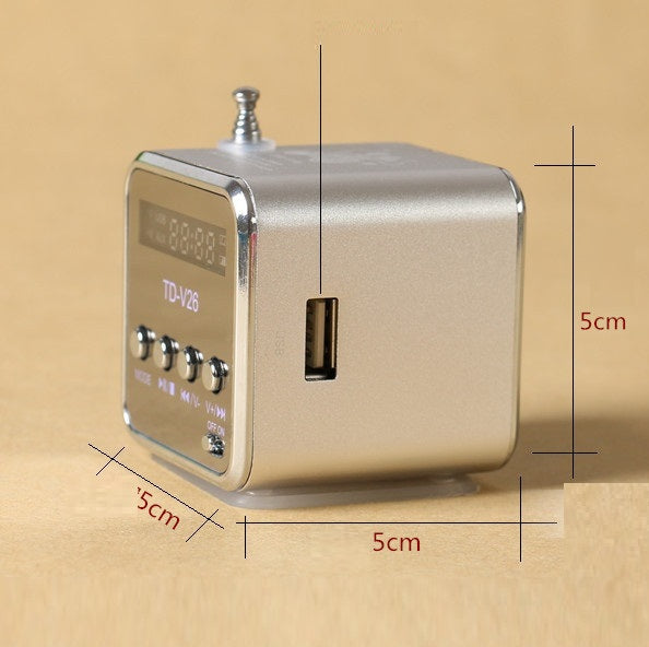 Haut-parleur Bluetooth Kawaii Creative Vintage Radio U Port avec écran Mini carte TDV26