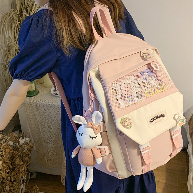 Mochila de estudiante de gran capacidad de viaje Kawaii Schoolbag