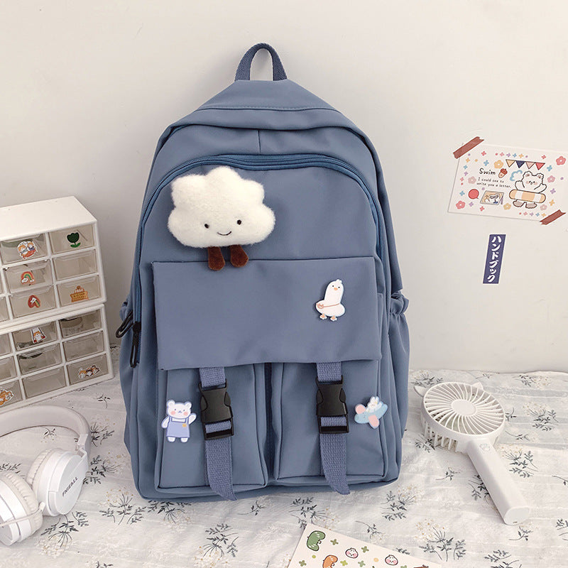 Kawaii Anime mode sac à dos lycée étudiant école mode sac à dos couleur unie