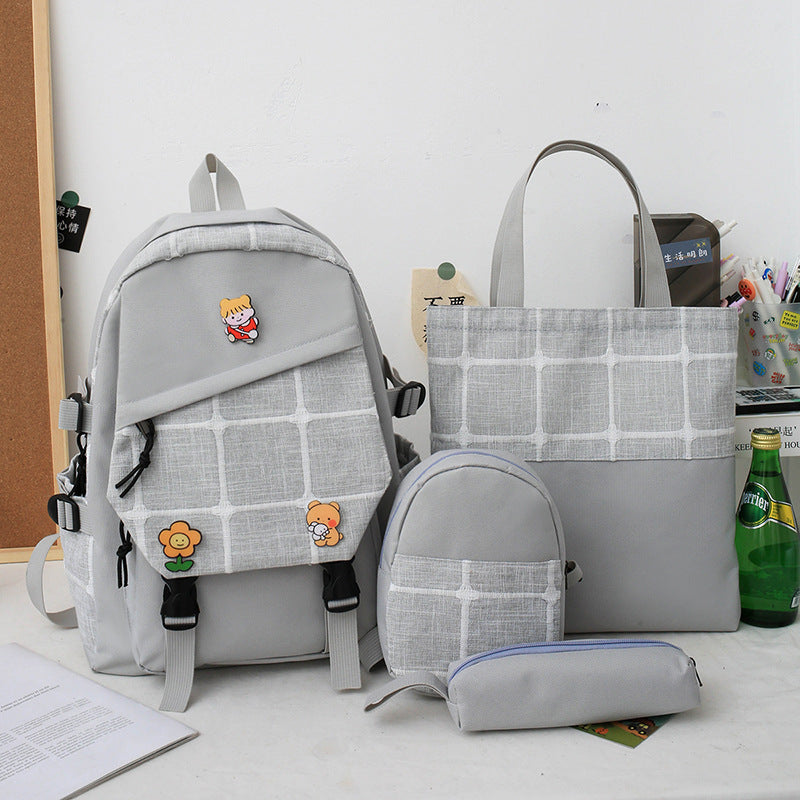 Mochila de gran capacidad para mujer Kawaii para estudiantes de secundaria