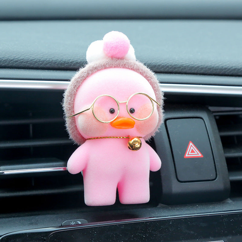 Kawaii café canard jouet dessin animé mignon canard voiture décor animaux poupées