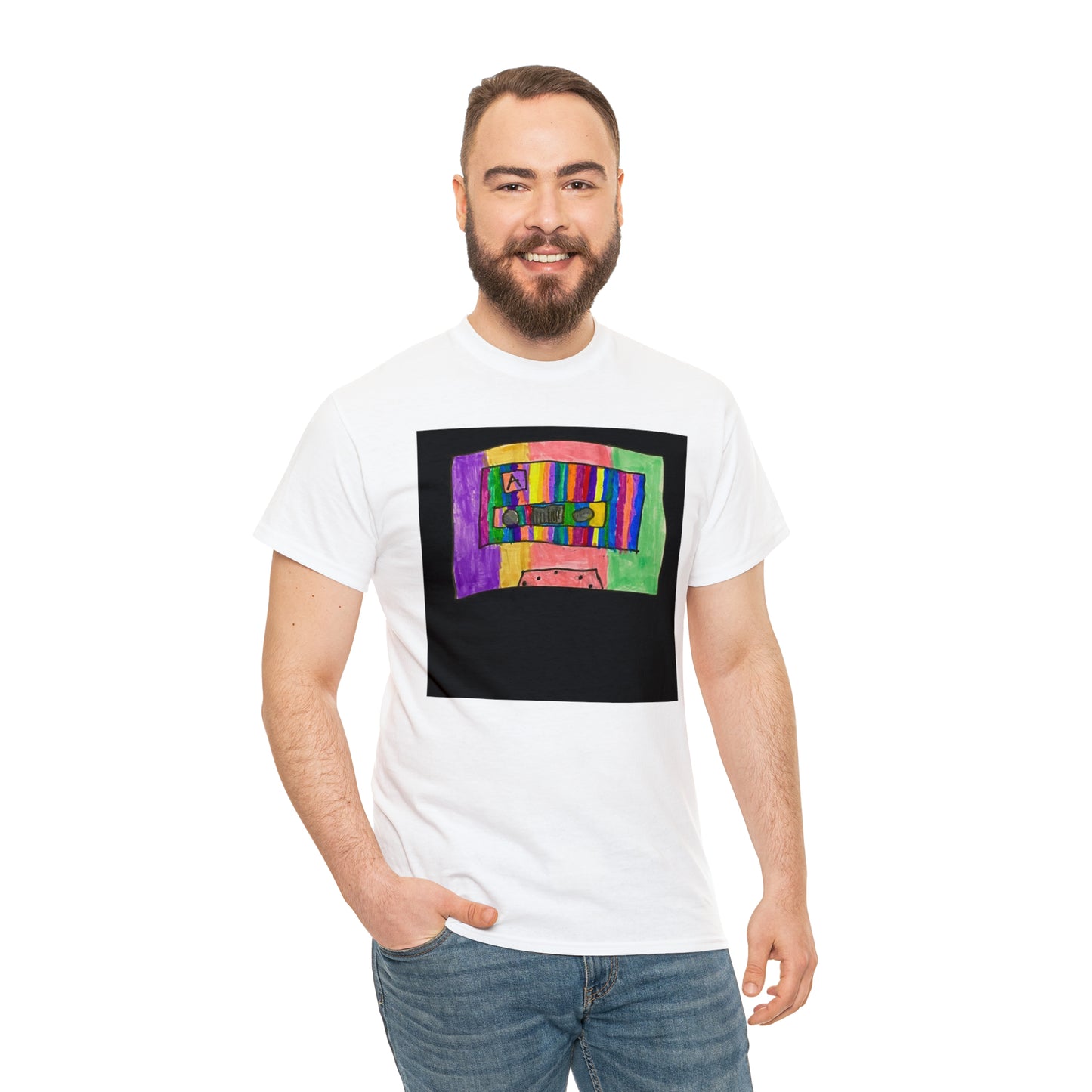 Kawaii T-shirt Cassette Vintage Art Pop Design Unisex Heavy Cotton Tee