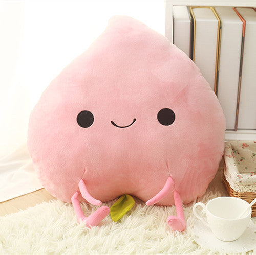 Coussin d'oreiller en peluche Kawaii Fruits Pêche Mangue Orange Poire Poupée en peluche mignonne