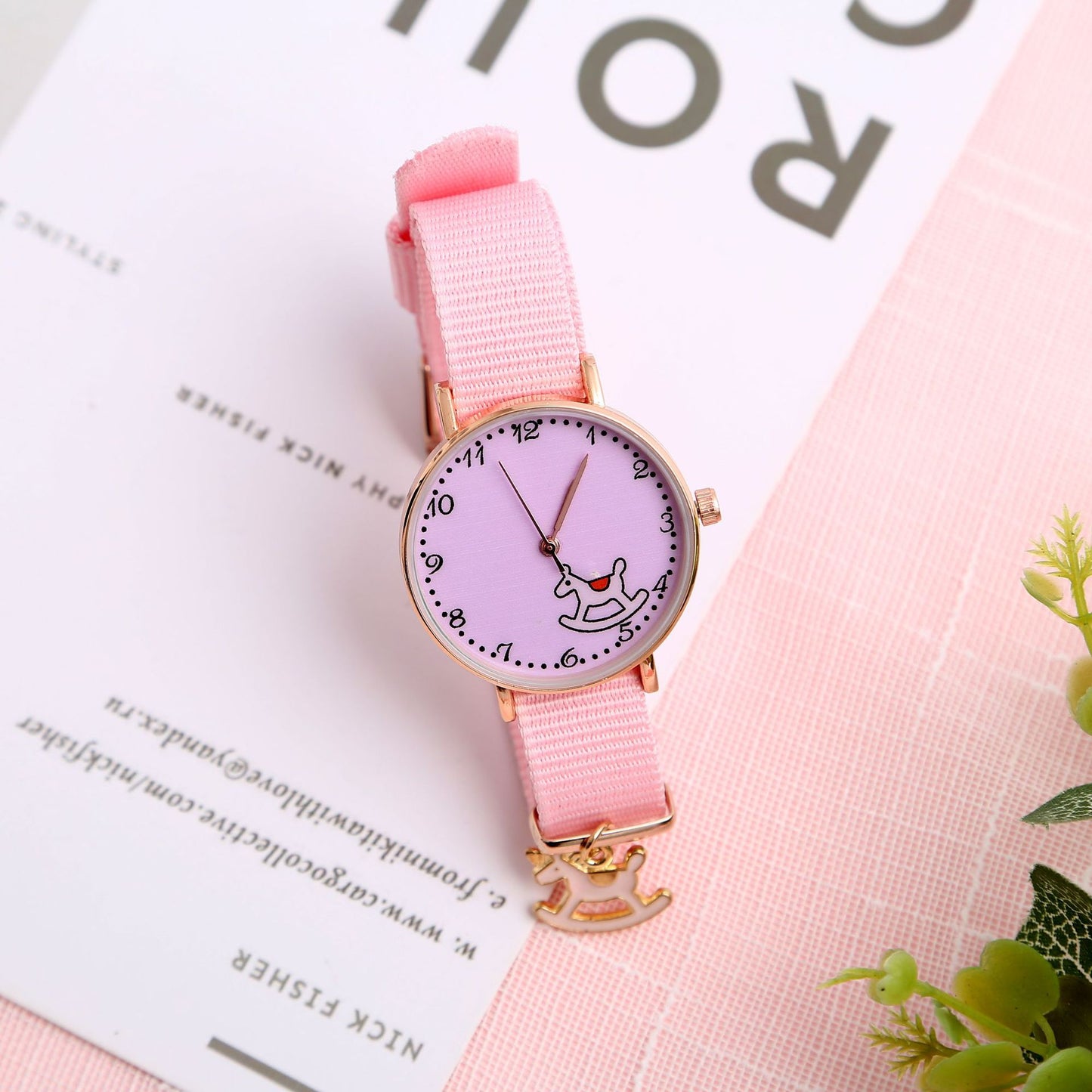 Kawaii Girl Heart Watch Lindo Colgante Macaron Mujer Reloj Estudiante Colgante Reloj