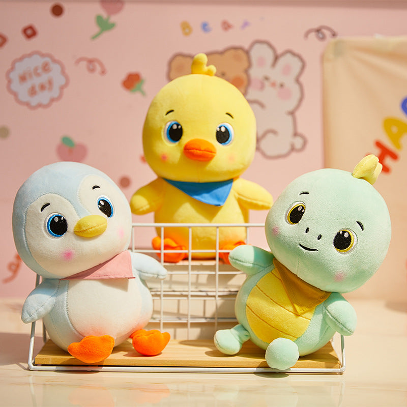 Kawaii Plushies Poulet Pingouin Dinosaure Mignon Peluche Jouets Poupée 8 pouces