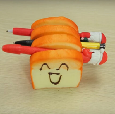 Kawaii Toast Cute Phone Holder Squishy Stress and Anxiety Relief Toys Slow Rising Simulation