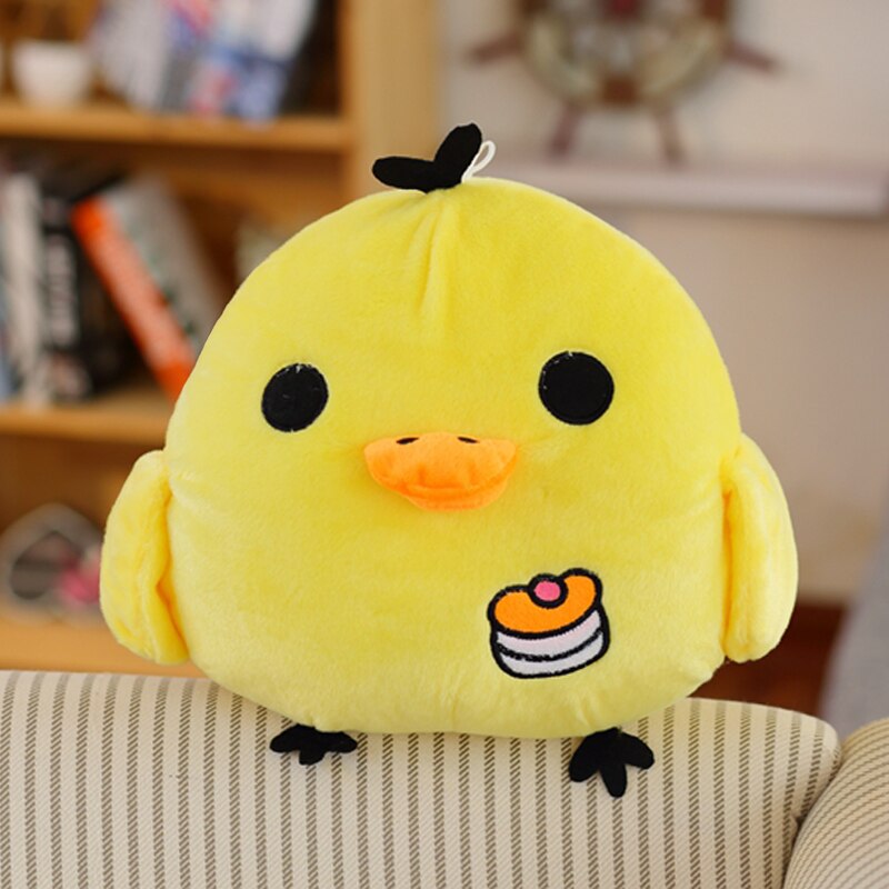 Poupée en peluche jaune poulet Kawaii