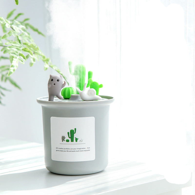 Kawaii Cactus Chat Escargot Amis Humidificateur Créatif Conception Mignonne
