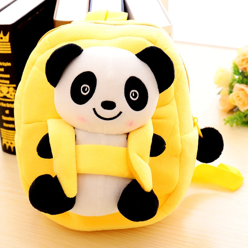 Kawaii Panda Girl Anime Cartoon Mochila de felpa Mochila escolar para niños