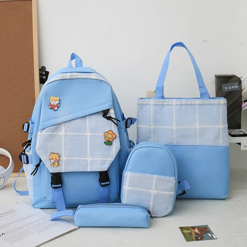 Mochila de gran capacidad para mujer Kawaii para estudiantes de secundaria