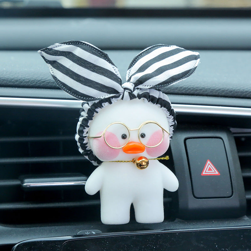 Kawaii café canard jouet dessin animé mignon canard voiture décor animaux poupées
