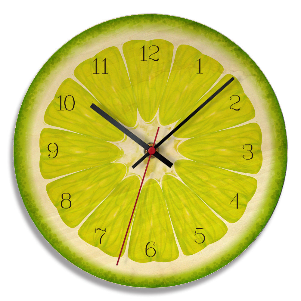 Kawaii Fruits Wooden Clock Creative Design wall clock