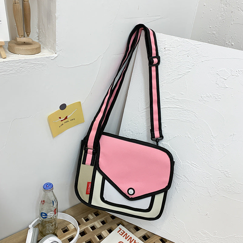Kawaii Cartoon Art Anime Shoulder Messenger Bag Two-dimensional Trend Design