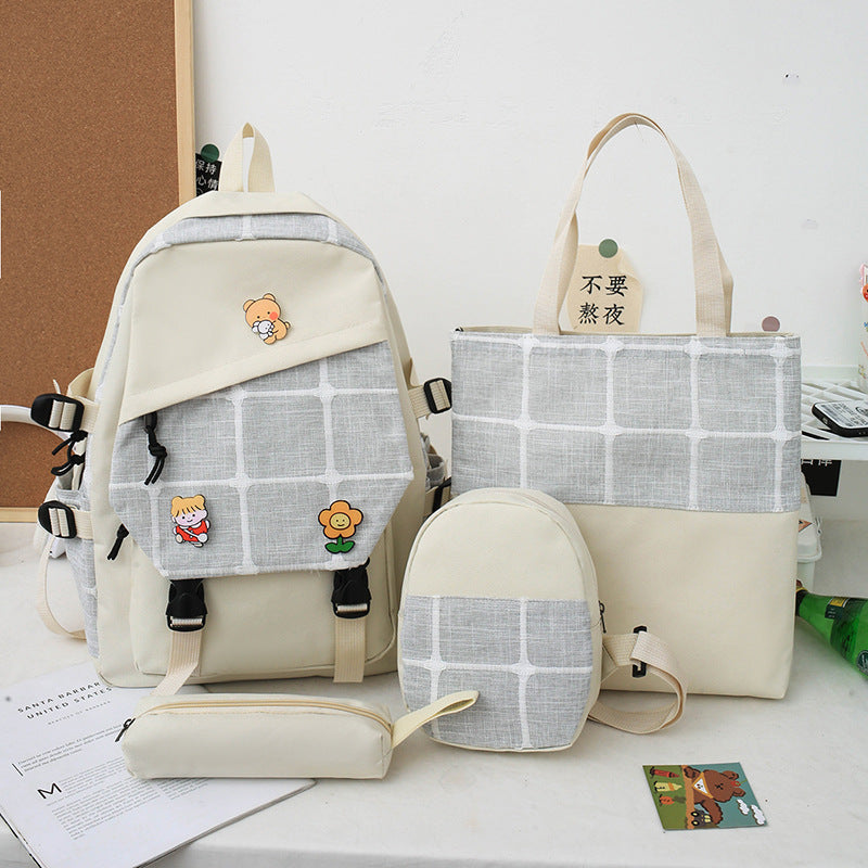 Mochila de gran capacidad para mujer Kawaii para estudiantes de secundaria