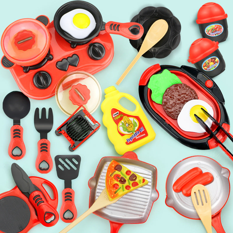 Kawaii Girls Kitchen Simulation Tableware Cute Toy Set