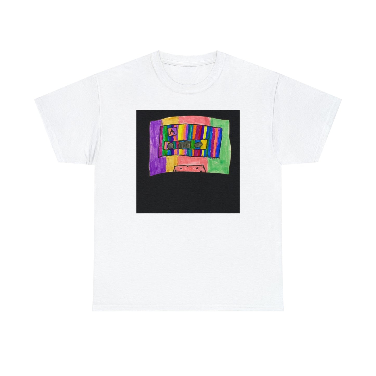 Kawaii T-shirt Cassette Vintage Art Pop Design Unisex Heavy Cotton Tee
