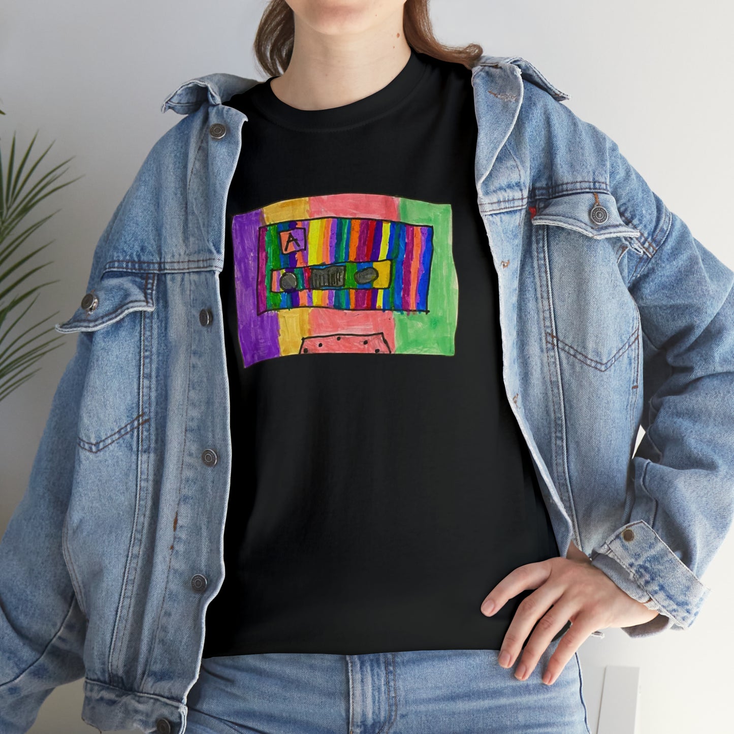 Kawaii T-shirt Cassette Vintage Art Pop Design Unisex Heavy Cotton Tee