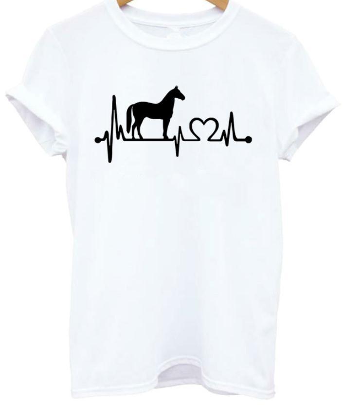 T-shirt femme Kawaii T-shirt à manches courtes Heart Beat for Animals and Nature