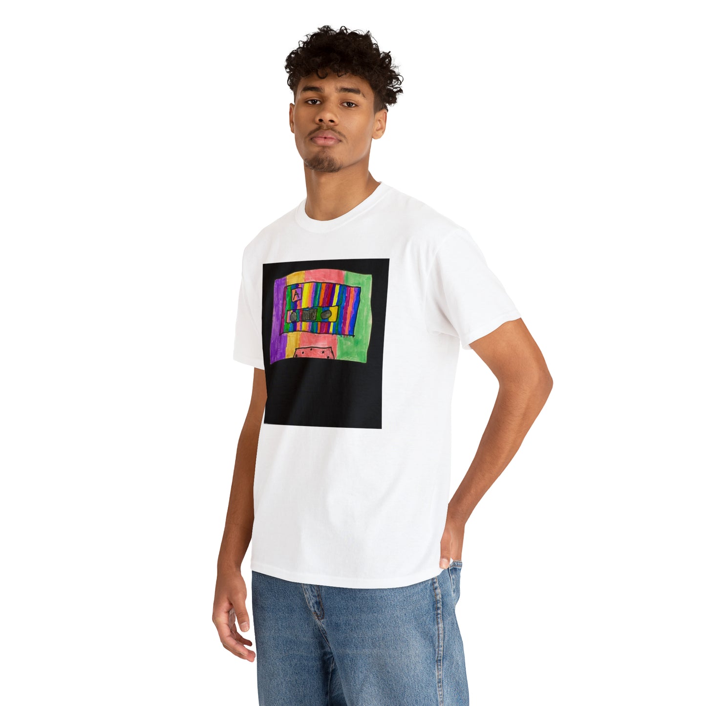 Kawaii T-shirt Cassette Vintage Art Pop Design Unisex Heavy Cotton Tee
