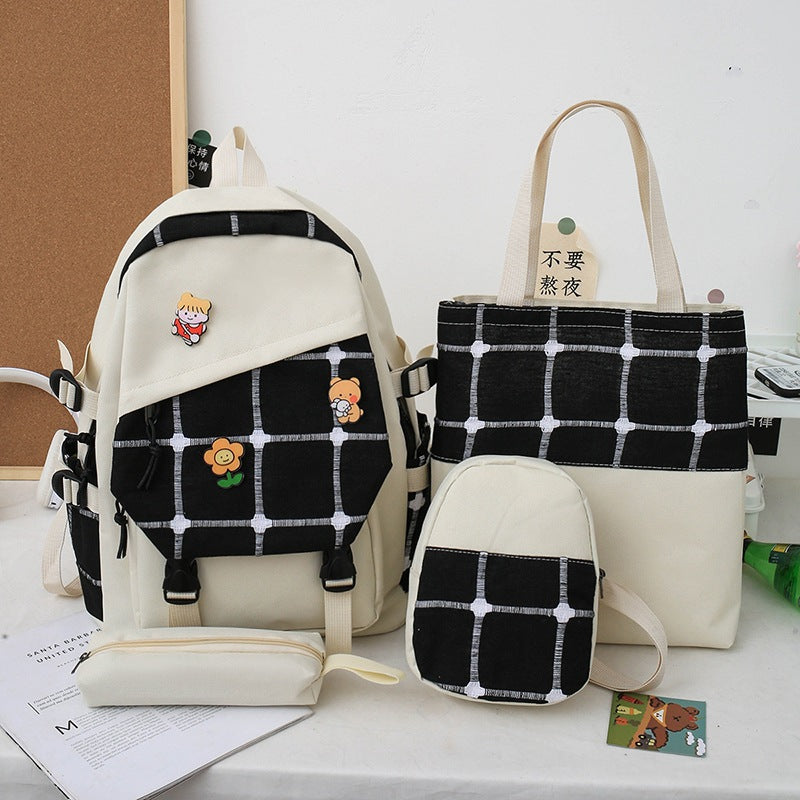 Mochila de gran capacidad para mujer Kawaii para estudiantes de secundaria