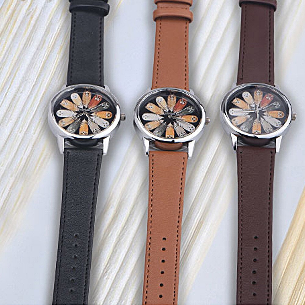 Kawaii Owl Feather Mujer Reloj Cuarzo Moda