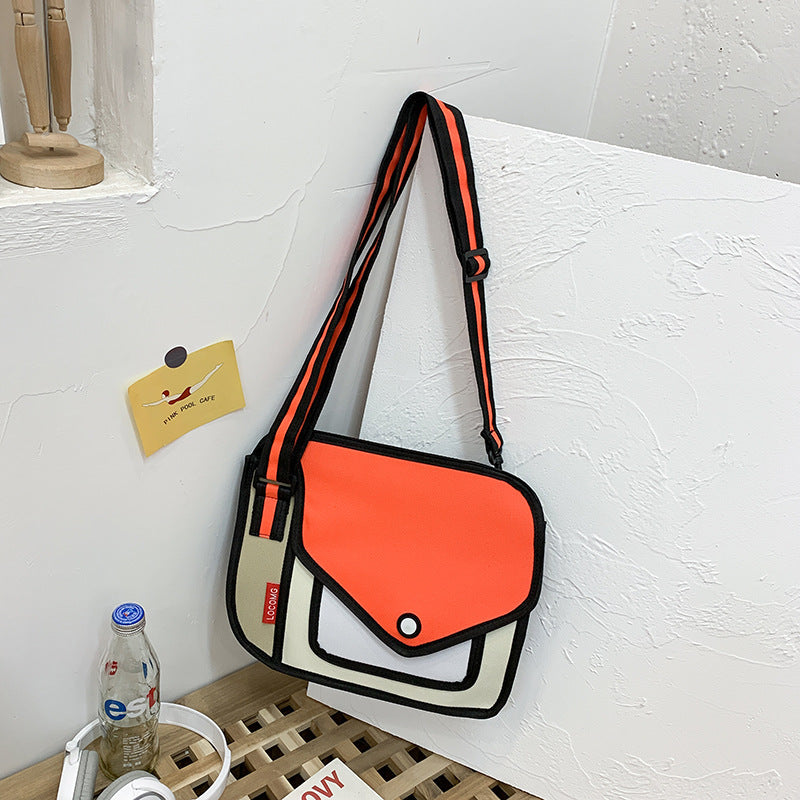 Kawaii Cartoon Art Anime Shoulder Messenger Bag Two-dimensional Trend Design