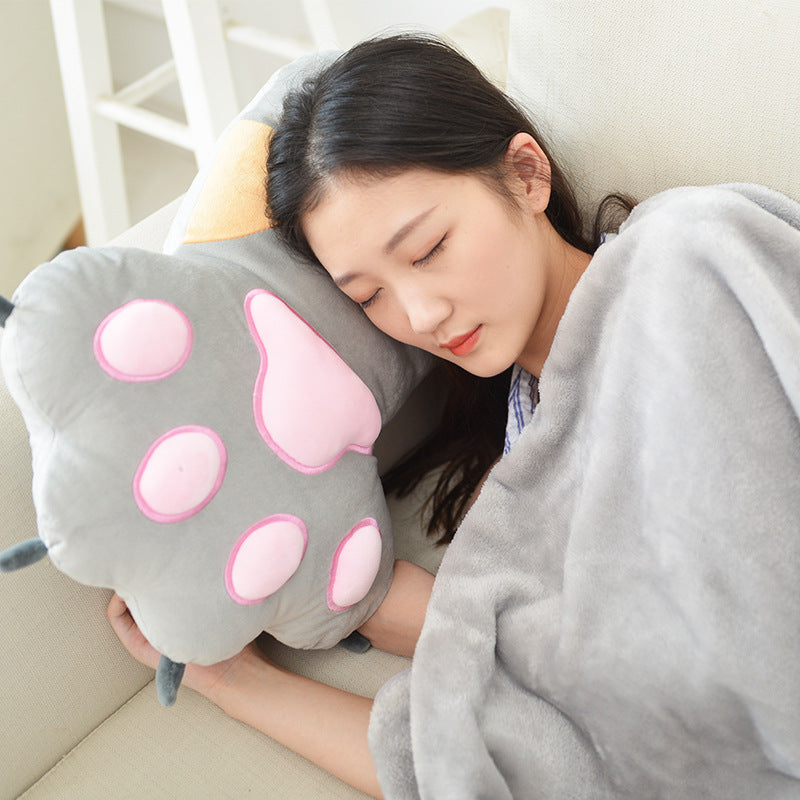 Kawaii Kitty Paw gros oreiller mignon