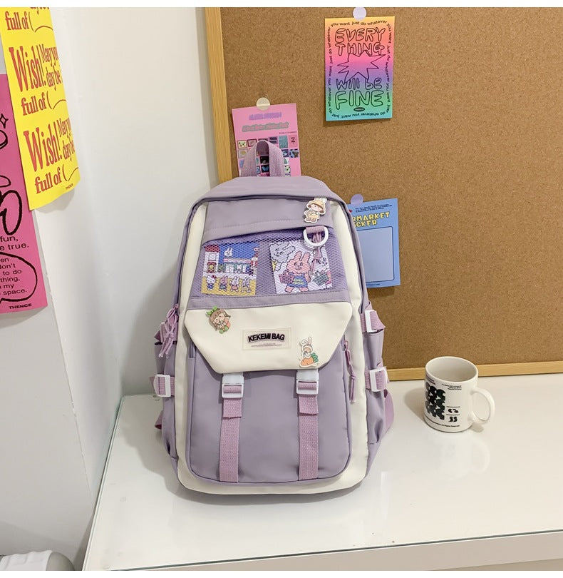Mochila de estudiante de gran capacidad de viaje Kawaii Schoolbag