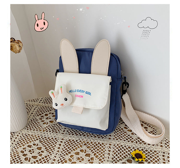 Kawaii lapin sac à bandoulière mignon petit sac en nylon à la mode Cross Body