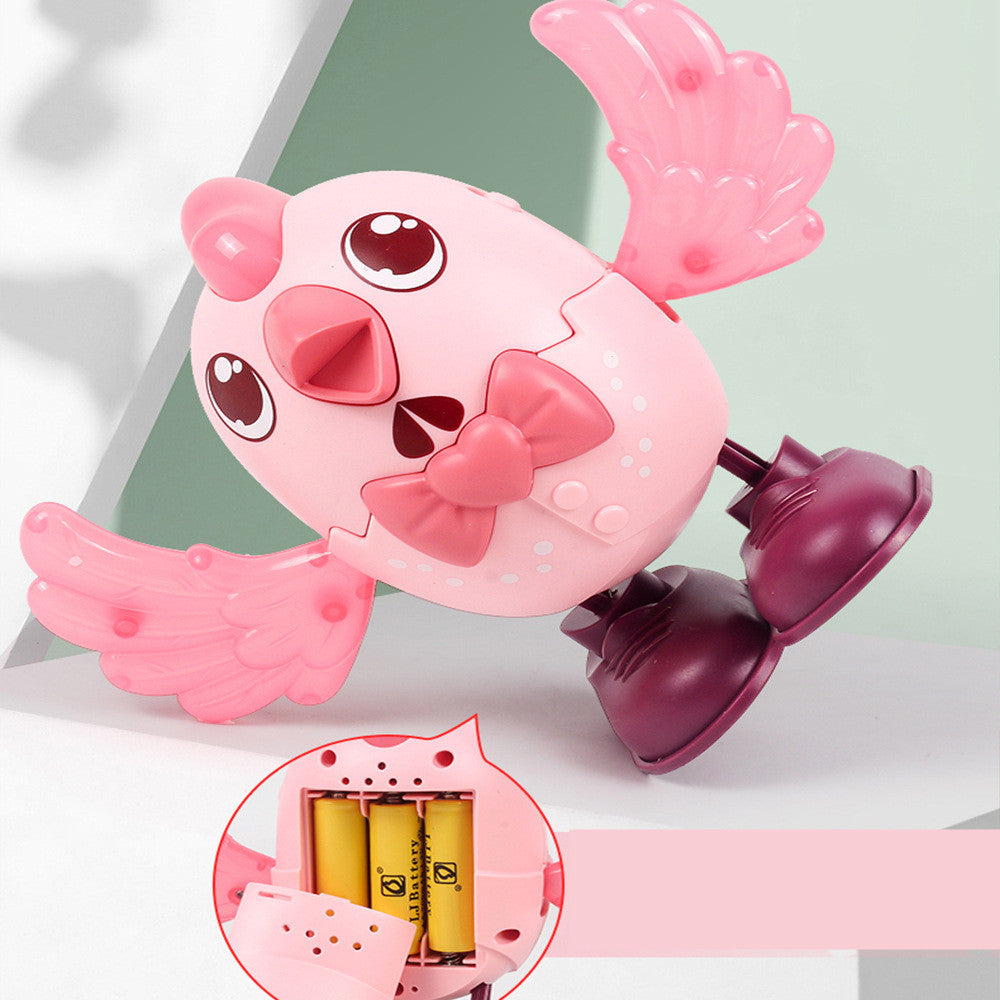 Control de voz del juguete educativo lindo del oscilación eléctrico del pollo de Kawaii
