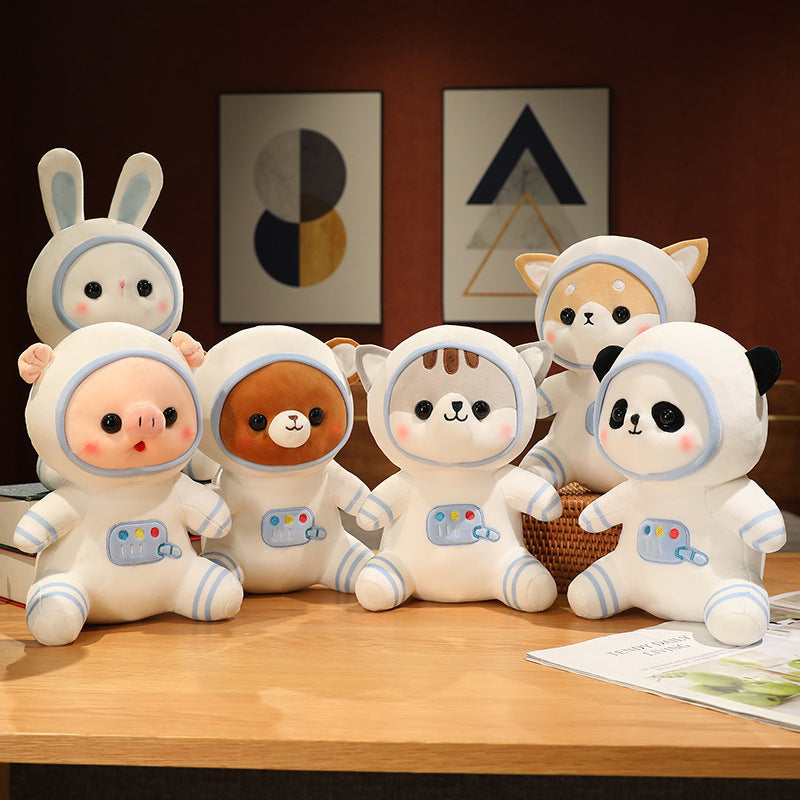 Kawaii Space Animals Anime Series Poupées en peluche Jouets Panda Bunny Piggy Bear Kitty