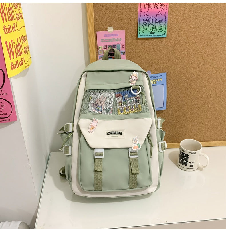 Mochila de estudiante de gran capacidad de viaje Kawaii Schoolbag