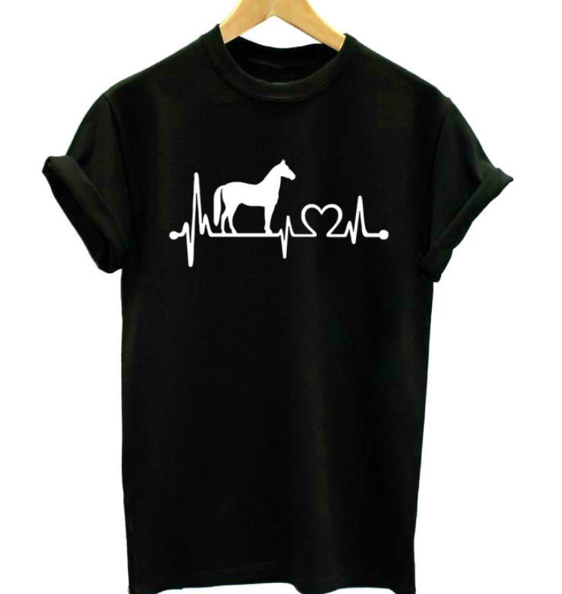 T-shirt femme Kawaii T-shirt à manches courtes Heart Beat for Animals and Nature