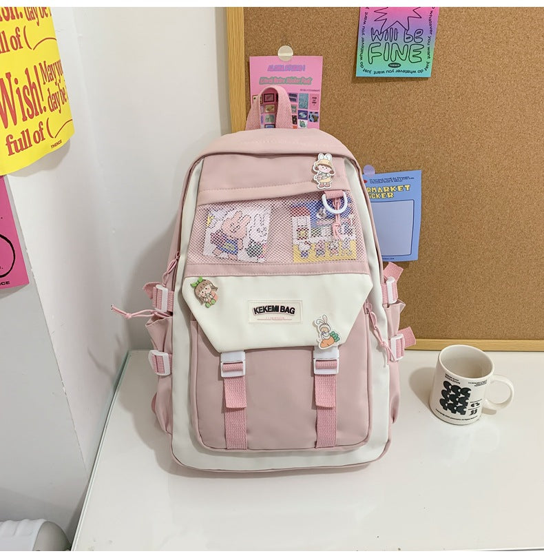 Mochila de estudiante de gran capacidad de viaje Kawaii Schoolbag