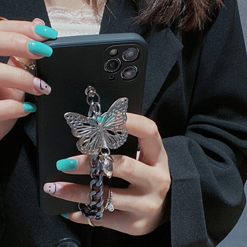 Kawaii Women's Fashion Simple Butterfly Bracelet Silicone Phone Case