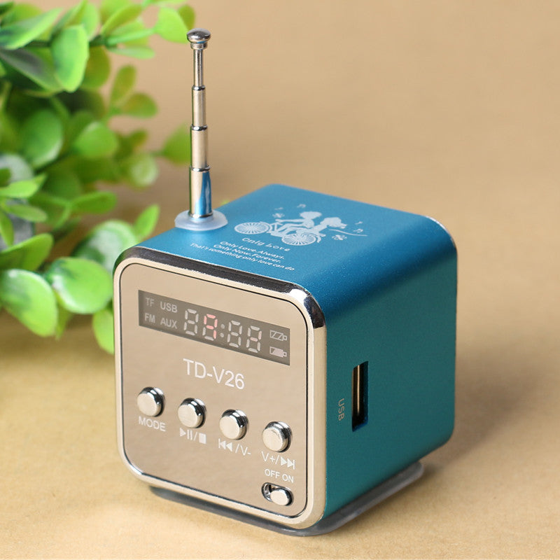 Haut-parleur Bluetooth Kawaii Creative Vintage Radio U Port avec écran Mini carte TDV26