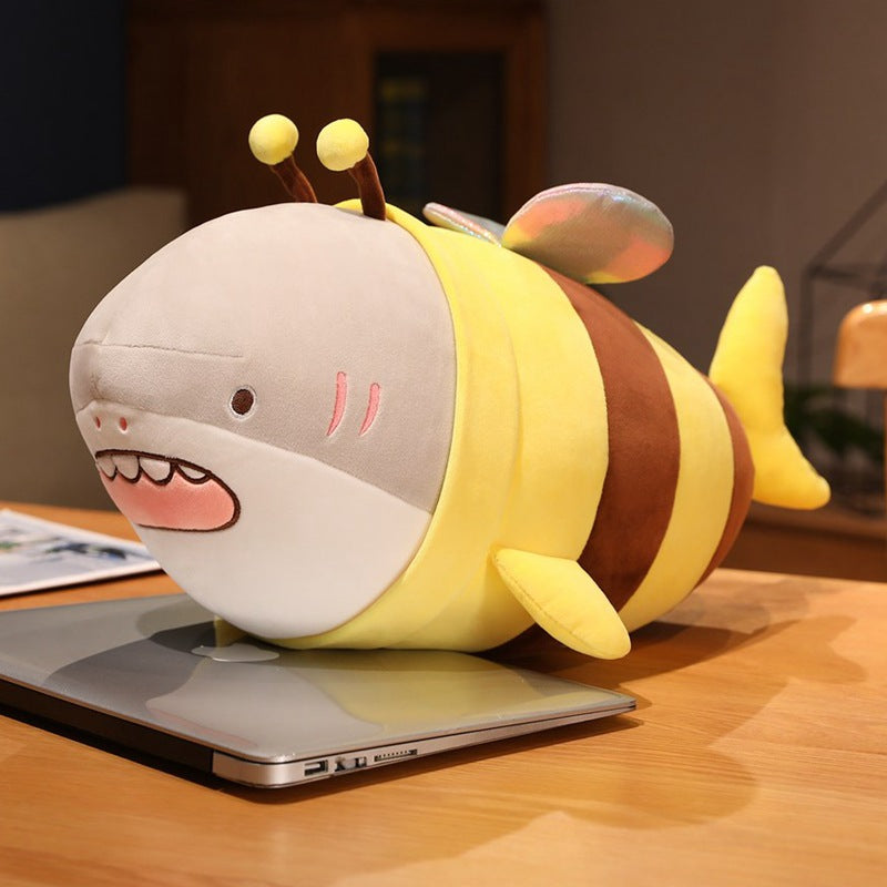 Kawaii Shark Bee peluche muñeca regalo de cumpleaños