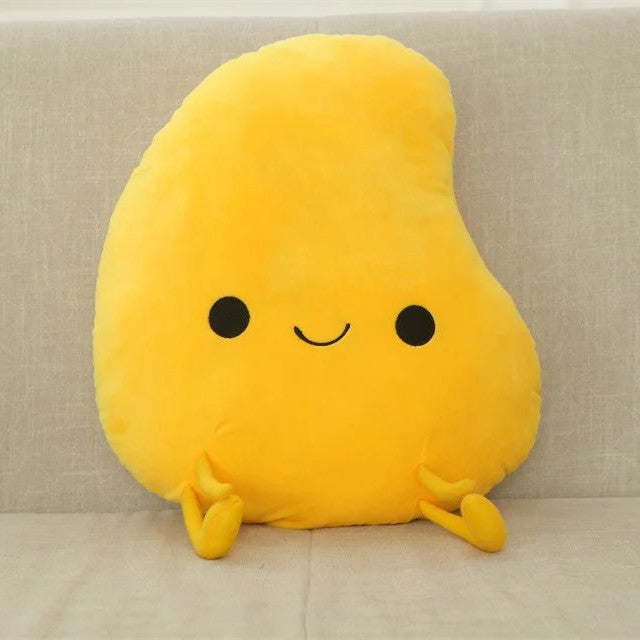 Coussin d'oreiller en peluche Kawaii Fruits Pêche Mangue Orange Poire Poupée en peluche mignonne