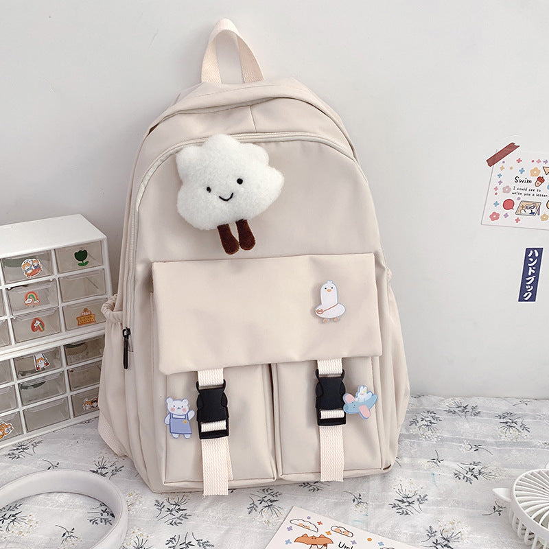 Kawaii Anime mode sac à dos lycée étudiant école mode sac à dos couleur unie