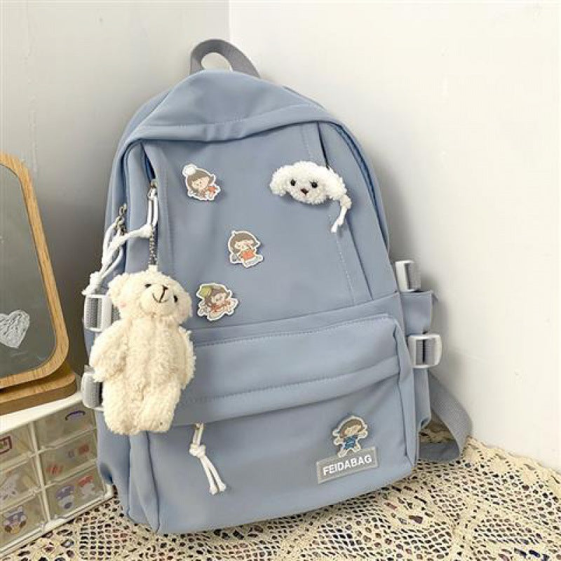 Kawaii Original Simple Tout Match Japonais Sac À Dos Junior Adolescents Étudiants