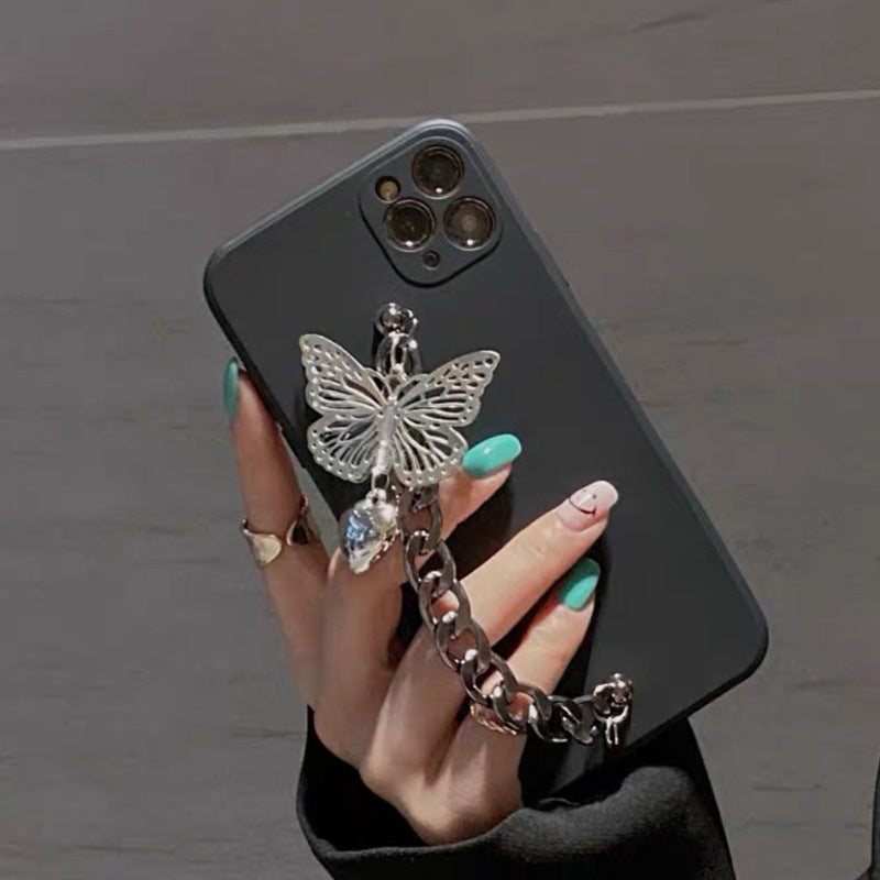 Kawaii Women's Fashion Simple Butterfly Bracelet Silicone Phone Case