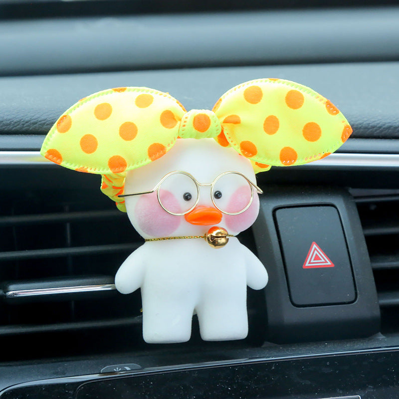 Kawaii café canard jouet dessin animé mignon canard voiture décor animaux poupées